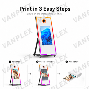 Machine professionnelle de photomaton miroir magique 60 pouces avec écran tactile intelligent 32/43 pouces <span class=keywords><strong>pour</strong></span> location événementielle - Paiement après signature - Product Image 2