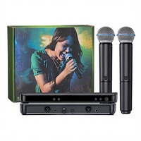 Système vocal numérique sans fil double canal BLX288 de haute qualité avec deux microphones portatifs PG58/BETA58A, XLR, suppression du bruit