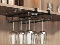 Étagère à vin en fer Étagère de rangement suspendue pour verres à vin Étagère de rangement pour tasses hautes Rouge sans poinçon pour vaisselle de bar à la maison Matériau métallique