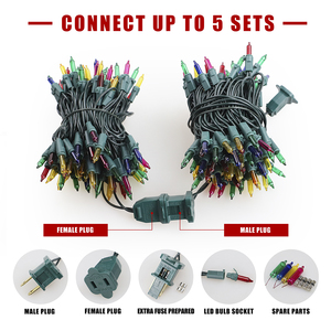 Đèn Giáng Sinh Nhiều Màu Sắc Ngoài Trời Không Thấm Nước 100 <span class=keywords><strong>Led</strong></span> Màu Sắc Rõ Ràng 110V Đèn Sợi Đốt <span class=keywords><strong>Mini</strong></span> Có Thể Kết Nối Giáng Sinh - Product Image 3