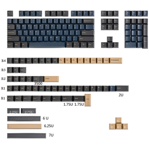 Kred Blue SAMURAI PBT keycaps เชอร์รี่โปรไฟล์สีย้อมระเหิด170-Key ยิงคู่กับ7U/6U Spacebar สำหรับ61/64/87/104/108เชอร์รี่ - Product Image 3