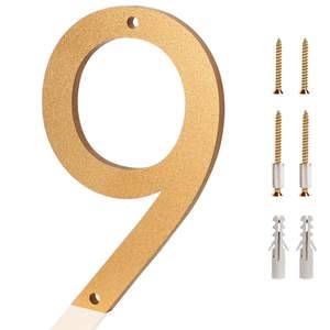 Nurlin katı pirinç 4-12 inç 10-30cm büyük sayı mektup kapı ev kamu siyah yüzer İmza açık ev numarası - Product Image 2