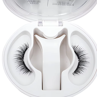 Faux cils magnétiques réutilisables 3D CC Modèle XY019 en poils de vison doux et légers, cheveux raides