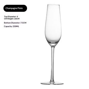 Copa de Cristal para el Hogar, Copa Biselada para Bodas, Copa Creativa de Tubo Recto para Vino Espumoso, Estilo Minimalista Comercial, 210 ml - Product Image 6
