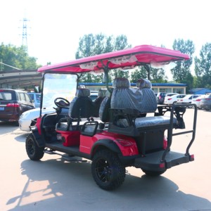 Chariot de <span class=keywords><strong>golf</strong></span> tout-terrain <span class=keywords><strong>6</strong></span> places de haute qualité Chariot de <span class=keywords><strong>golf</strong></span> de rue 2-en-1 Chariot de <span class=keywords><strong>golf</strong></span> électrique facile à changer pour diverses occasions - Product Image 2