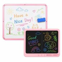 Tablette d'écriture LCD double face de 19 pouces pour enfants, tableau de dessin à l'avant et tableau blanc à l'arrière, écran partagé effaçable pour la maison et l'école