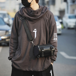 Nouveau sac bandoulière cylindrique multifonctionnel de style coréen pour hommes, sac messager tendance pour une utilisation quotidienne toute saison - Product Image 4