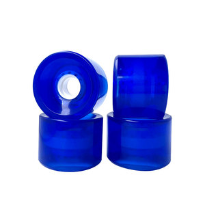 Vente en gros de roues de longboard personnalisées 70x51mm 83A 80% Rebound Blue Double Rocker pour le skateboard adulte - Product Image 3