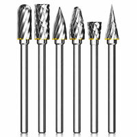 Fraiseuses rotatives en carbure de tungstène 3x6mm à double coupe, ensemble de têtes de meulage pour meuleuse, pour acier inoxydable et sculpture sur bois