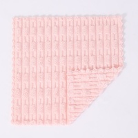 Handuk Dapur Mikrofiber Tekstur Bambu dengan Logo Custom, Lembut, Daya Serap Tinggi, Dilengkapi Gantungan untuk Supermarket