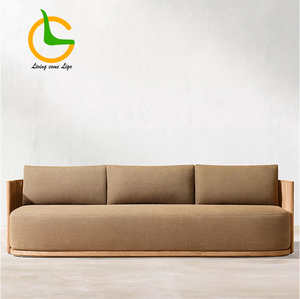 Divano divano in <span class=keywords><strong>legno</strong></span> di lusso a forma di L Set impermeabile Teak mobili da esterno durevole soggiorno adatto da <span class=keywords><strong>giardino</strong></span> o da esterno - Product Image 3