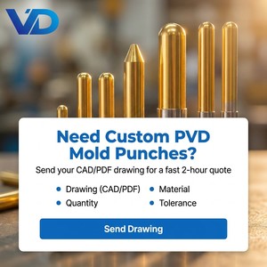 PVD Coated Mold Punch HSS M2 TiN Coated Punch Riveting <strong>Tooling</strong> Components Custom Non-standard TiN Punch - Product Image 5
