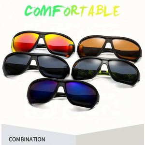 Lunettes de sport polarisées à la mode avec logo personnalisé, monture large, pour le cyclisme, protection solaire pour hommes et femmes - Product Image 2
