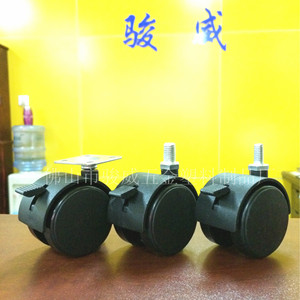 Furniture Casters 2 Inch Nylon Swivel Wheels With Brake Plate Mount Durable - Product Image 1