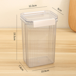 Ensemble de contenants de stockage alimentaire en plastique empilables, étanches à l'air, anti-humidité, organisateur de cuisine en gros - Product Image 3