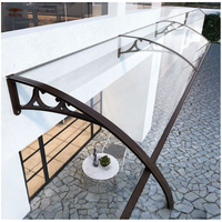 Auvent de porte moderne en plastique transparent coupe-vent de qualité pour entrée de porte d'entrée