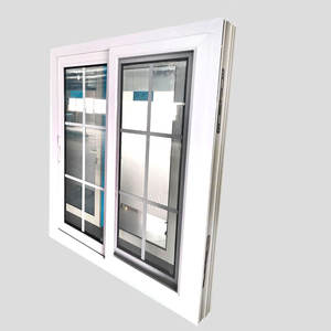 Ventana corredera de PVC de diseño moderno, protección UV, doble acristalamiento, apertura Horizontal, plástico a prueba de viento para uso en apartamentos, persiana enrollable - Product Image 1