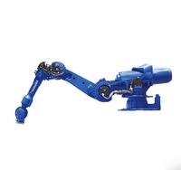 Robot Industri palletisasi dengan integrasi sistem, robot, dan sistem konveyor
