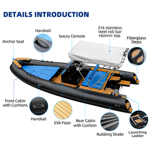 Nouveau design 600 Hypalon Tube gonflable <span class=keywords><strong>semi</strong></span>-<span class=keywords><strong>rigide</strong></span> <span class=keywords><strong>bateau</strong></span> à côtes cabine <span class=keywords><strong>de</strong></span> luxe <span class=keywords><strong>bateau</strong></span> à côtes <span class=keywords><strong>de</strong></span> pêche à vendre - Product Image 2