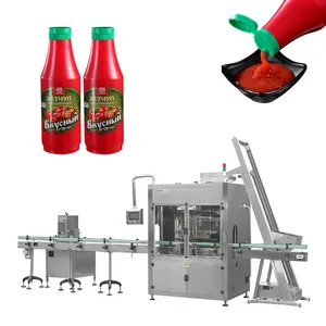 Linha automática de enchimento de molho picado de alta precisão, óleo de pimenta picada, molho de tempero, pasta de pimenta, máquina de engarrafamento