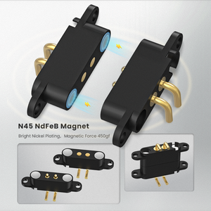 Connettore Magnetico Pogo Pin a 2 Pin con Foro di Montaggio 2.54mm PCB Punta a Corona 12V/24V Tipo Pieghevole per Dispositivi Indossabili/IoT - Product Image 5