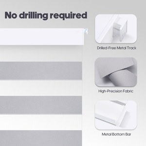 Nhà máy trực tiếp không Khoan Thông Minh Powered ZigBee ứng dụng điện tự động pin hoạt động cơ giới Zebra Con lăn Rèm cho cửa sổ - Product Image 3