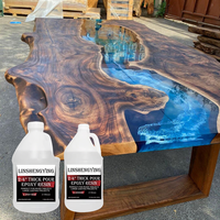 LSY 2:1 Résine époxy de table de rivière résistante aux UV Résiste à l'exposition au soleil Fonctionne en extérieur sans décoloration Résine époxy