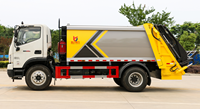 Camion à ordures compacteur à chargement arrière Foton 9m³ (camion léger) fabriqué en Chine, haute qualité, version diesel Euro V, blanc