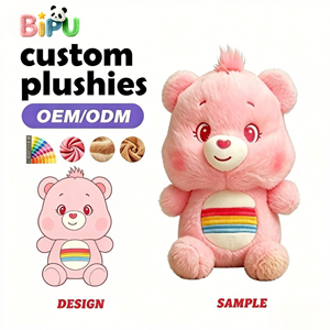 Fabricant d'ours en peluche, ours en peluche multicolores personnalisés, populaires, de style dessin animé, avec rembourrage en coton PP, jouets en peluche OEM, créez votre propre marque - Product Image 2