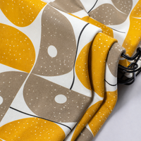 Tissu extensible en maille de soie de lait respirant à imprimé géométrique, en polyester et élasthanne, pour housses de chaise et de canapé personnalisables