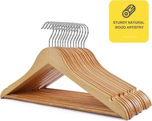Appendiabiti in legno <span class=keywords><strong>di</strong></span> cedro all'ingrosso, multifunzionali, antiscivolo, salvaspazio, per la casa, appendiabiti naturali salvaspazio - Product Image 2