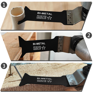 1-Pack phổ bi-kim loại dao động công cụ đa công cụ Lưỡi cưa cắt trên Gỗ vách thạch cao Nhựa kim loại gỗ với móng tay - Product Image 5