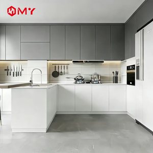 Armoires de cuisine en acier inoxydable avec design gratuit, texture métallique <span class=keywords><strong>antirouille</strong></span>, cuisinière intégrée - Product Image 2