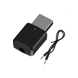 2 in 1 USB BT5.0トランスミッターレシーバーAUXオーディオアダプター (TV/PC/カー用) USBBTトランスミッターレシーバー