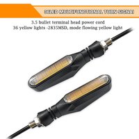 Clignotant de moto à LED dynamique 36 SMD, lampe d'avertissement DC12V 1.2W, lumière de sécurité universelle avant pour rénovation et mise à niveau