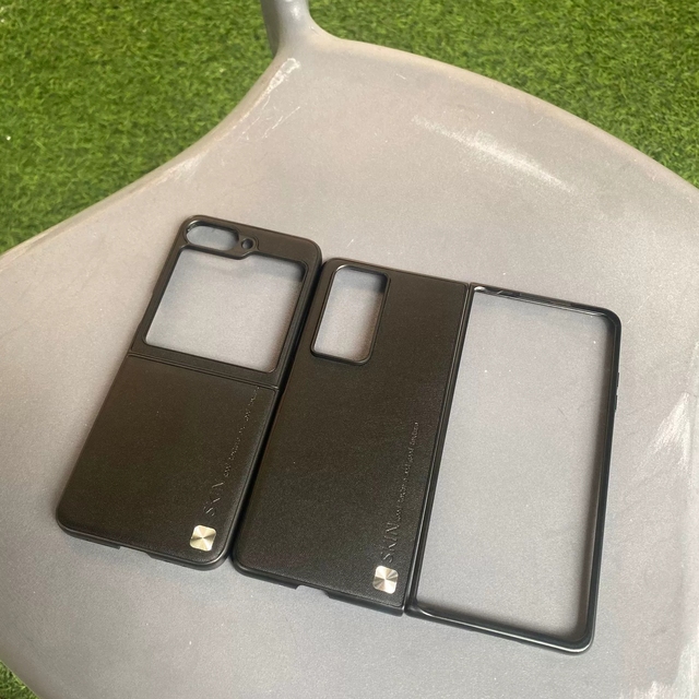 Simple Vegan Leather Skin Hard PC Cover Case for Samsung Galaxy Z Fold 8 Ultra 7 Z Flip 6 7 8