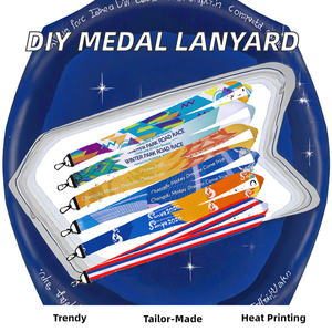 Khuyến mại Tùy chỉnh thời trang DIY in truyền nhiệt thăng hoa huy chương ID chủ thẻ dây buộc polyester cho quảng cáo - Product Image 2