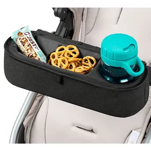 Outdoor Kids Universal Organizer Snack Tray Baby Stroller Bag With Insulated Cup Holder