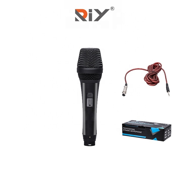 S7 Dynamic Wired Handheld Microphone LED Noise Cancelling Lightweight Portable for Professional Karaoke Singing XLR Connection