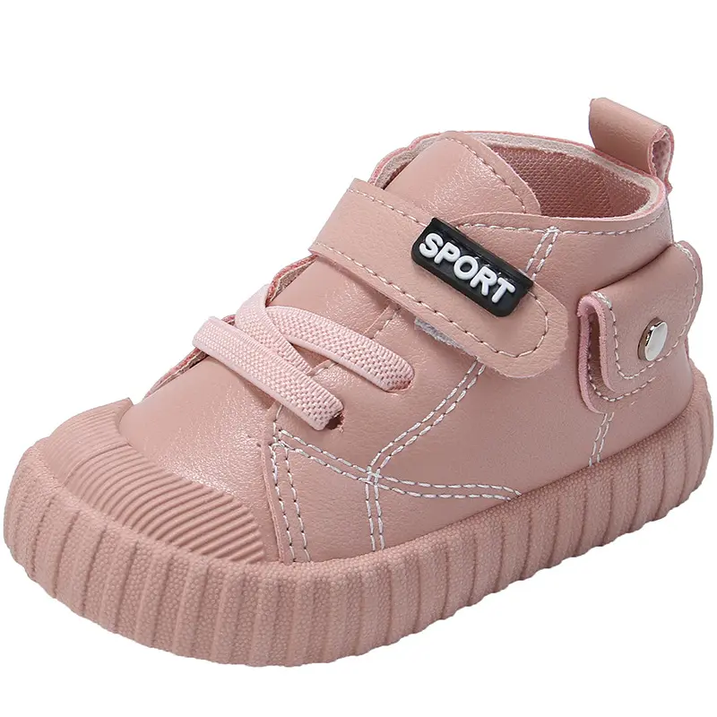 Stivali in pelle per bambini scarpe alte per bambini e bambine scarpe in pelle per bambini con suola morbida per bambini di un anno