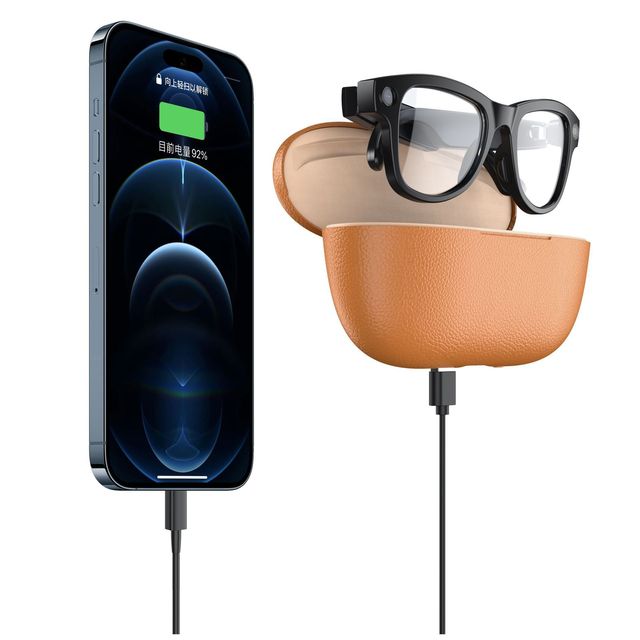 AI Smart Glasses M02 Ultra 1080P HD 8MP Camera ChatGPT 3600mAh Charging Case Power Bank 32GB Translation Music Video Sunglasses