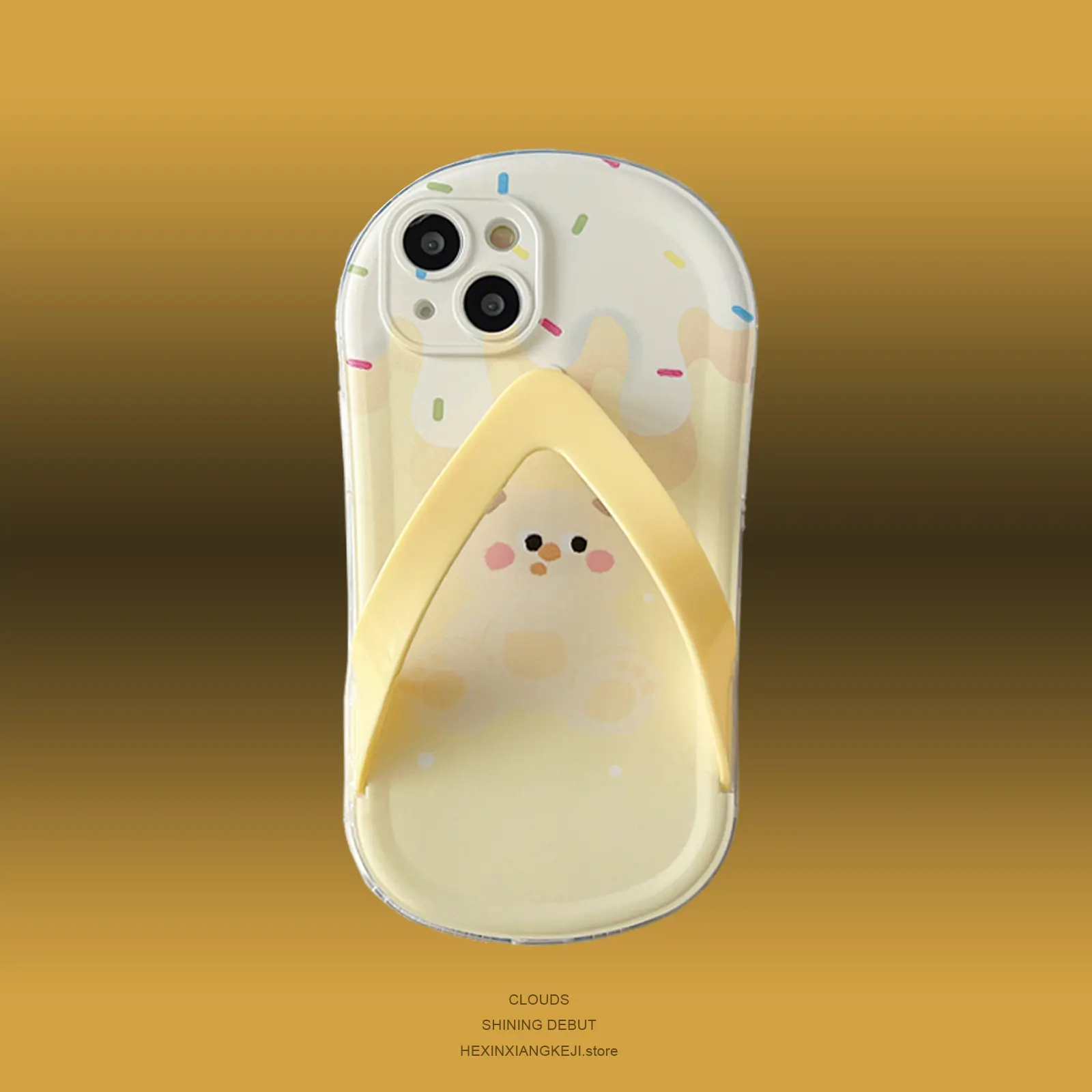 Fashion Creative Funny Cute Yellow Slipper Design Soft Tpu Back Cover Mobile Phone Case Cover For IPhone 14 Pro Max
