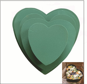 Mousse <span class=keywords><strong>florale</strong></span> artificielle pour la Saint-Valentin, mousse <span class=keywords><strong>florale</strong></span> sèche en forme de cœur, briques de mousse <span class=keywords><strong>florale</strong></span> humide - Product Image 1