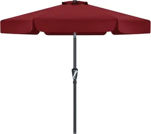 Ombrellone <span class=keywords><strong>Rosso</strong></span> da Esterno con Supporto a Colonna e Sistema di Sicurezza a Spinta Manuale per Giardino e Cortile con Design Verticale - Product Image 1