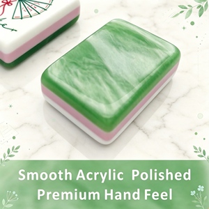 Classic <b>Mahjong</b> Tiles <b>Set</b> With Green Backing Portable Design For 4 Players Universal Use - Product Image 6