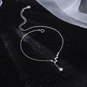 925 Sterling ililver lated tar nklet para omen eeométrico ING ight uuxury Fiamond aayers nnklet racelet - Product Image 2