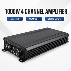 Amplificateur de voiture 4 canaux classe AB 1000W max, amplificateur audio stéréo pour système de haut-parleurs de voiture, service OEM ODM personnalisé E1004 - Product Image 1