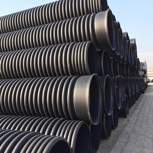 HDPE a doppia parete corrugato di drenaggio tubo delle <span class=keywords><strong>acque</strong></span> <span class=keywords><strong>reflue</strong></span> irrigazione agricola tubo di plastica perforato canale sotterraneo - Product Image 3