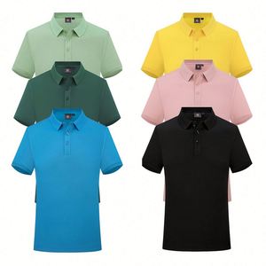 ออกแบบโลโก้ตามสั่ง เสื้อโปโลผู้ชายไซส์ใหญ่ ผ้าฝ้ายคุณภาพสูง แบบเรียบ สำหรับสกรีนลาย ยูนิฟอร์ม กอล์ฟ ฟิต บอยส์ เสื้อโปโลเด็กผู้ชาย - Product Image 2
