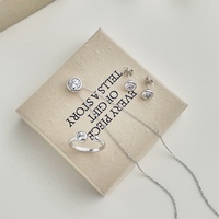 Collier pendentif rond en zircon cubique plaqué rhodium en argent sterling 925 de conception classique